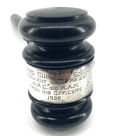 Antique Gavel Edward Cummings Scudder gavel 1926 presentation gavel - Picture 4 of 12